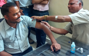 Typhoid vaccination camp held at Lucknow unit 