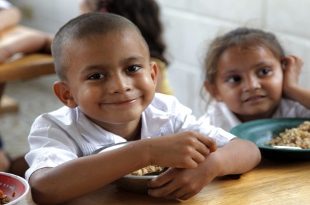 Give Food to Child For Education