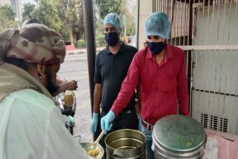 Hygiene practices maintained while serving food